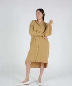 Black Crane Meca Dress Tan