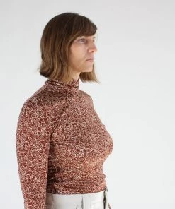 Rodebjer Marian Polo Raw Umbra Swirl Shirts And Blouses