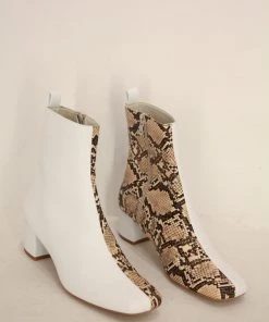 Nomia Shoes Teo Boot White/Beige Snake