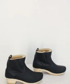No.6 5'' Pull On Shearling Clog Boot Mid Heel Ink Aviator 7 No.6 5'' Pull On Shearling Clog Boot Mid Heel Ink Aviator