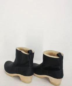 No.6 5'' Pull On Shearling Clog Boot Mid Heel Ink Aviator 9 No.6 5'' Pull On Shearling Clog Boot Mid Heel Ink Aviator