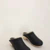 No.6 Dakota Shearling Clog Mid Heel Ink Aviator