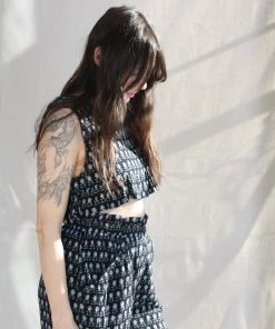 Anaak Ella Ruffle Top Black Lily Floral Tees And Tanks