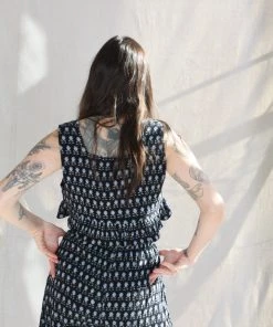 Anaak Ella Ruffle Top Black Lily Floral Tees And Tanks