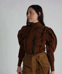 Ulla Johnson Sascha Turtleneck Amber Python Sweaters