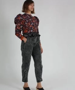 Ulla Johnson Shirts And Blouses Willa Top Midnight Floral