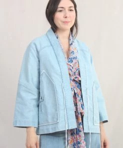 Caron Callahan Orla Jacket Sun Bleached Indigo