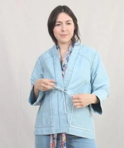 Caron Callahan Orla Jacket Sun Bleached Indigo