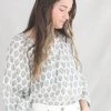 Anaak New Arrivals Laila Button Down Blouse Dogwood
