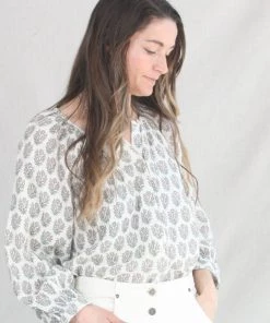 Anaak New Arrivals Laila Button Down Blouse Dogwood