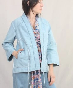 Caron Callahan Orla Jacket Sun Bleached Indigo