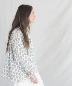 Anaak New Arrivals Laila Button Down Blouse Dogwood