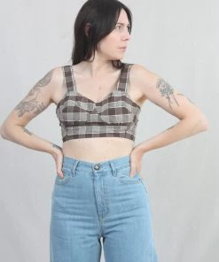 Caron Callahan Vivian Bra Chocolate Plaid New Arrivals