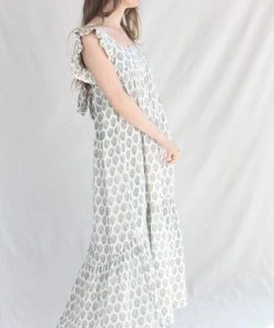Anaak Samira Blockprint Maxi Dress Dogwood New Arrivals
