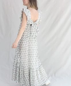 Anaak Samira Blockprint Maxi Dress Dogwood New Arrivals