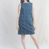 No.6 Clare Dress Blue/Brown Daisies New Arrivals
