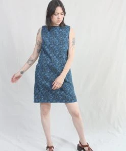 No.6 Clare Dress Blue/Brown Daisies New Arrivals