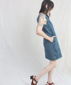 No.6 Clare Dress Blue/Brown Daisies New Arrivals