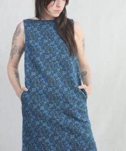 No.6 Clare Dress Blue/Brown Daisies New Arrivals