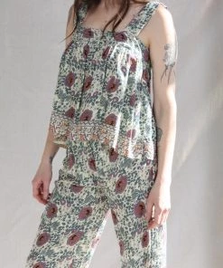 Natalie Martin Jasmine Top Vintage Flowers Lavender