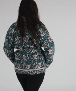 Natalie Martin Nina Jacket Vintage Flowers Turquoise Jackets