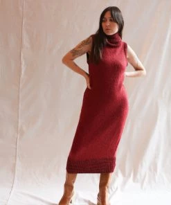 Misha & Puff Boucle Truitt Dress Cranberry Dresses