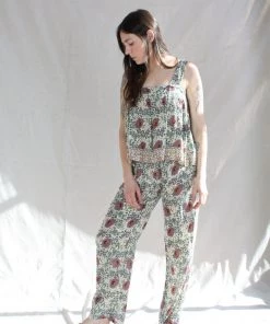 Natalie Martin Pants Jamie Pant Vintage Flowers Lavender