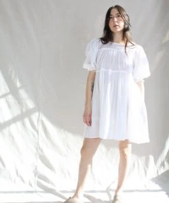 Natalie Martin Haley Short Dress White Swiss Dot