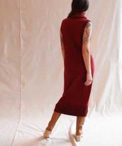 Misha & Puff Boucle Truitt Dress Cranberry Dresses