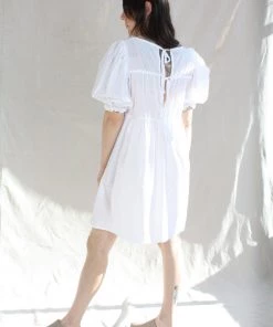 Natalie Martin Haley Short Dress White Swiss Dot