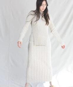 Lauren Manoogian Bubble Rib Skirt Plaster New Arrivals