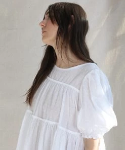 Natalie Martin Haley Short Dress White Swiss Dot