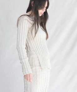 Lauren Manoogian Rib Apron Pullover Plaster