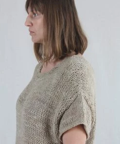 Lauren Manoogian Dresses Handknit U Neck Dress Sepia