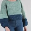Apiece Apart Handknit Oversized Elena Sweater Malachite Navy