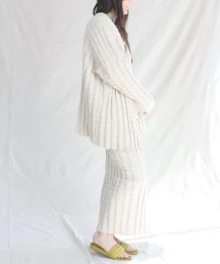 Lauren Manoogian Bubble Rib Cardigan Plaster