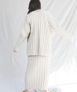 Lauren Manoogian Bubble Rib Cardigan Plaster