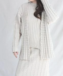 Lauren Manoogian Bubble Rib Cardigan Plaster