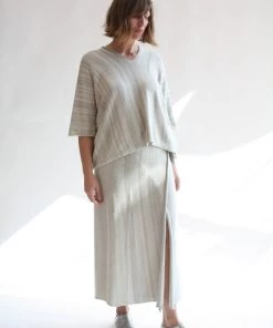 Lauren Manoogian Horizontal Huipil Marl Stripe Shirts And Blouses