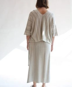 Lauren Manoogian Horizontal Huipil Marl Stripe Shirts And Blouses