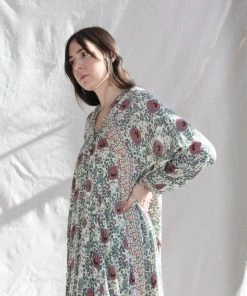 Natalie Martin Dresses Fiore Maxi Dress Vintage Flowers Lavender