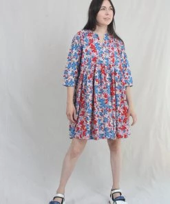 Caron Callahan New Arrivals Aria Dress Red Posy