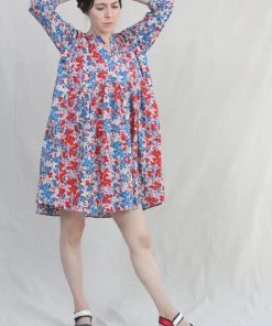 Caron Callahan New Arrivals Aria Dress Red Posy