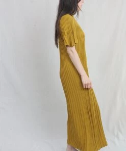 Misha & Puff Accordion Concertina Dress Pistachio