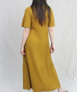 Misha & Puff Accordion Concertina Dress Pistachio