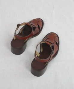 Hereu New Arrivals Pesca Heeled Fisherman Sandal Tan