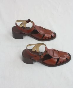 Hereu New Arrivals Pesca Heeled Fisherman Sandal Tan