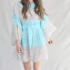 Anaak Talitha Blockprint Mini Dress Bluebell Lily Mix