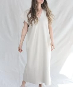 Lauren Manoogian New Arrivals Interlock Split Dress Cement