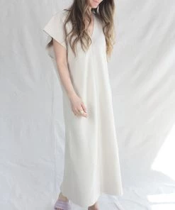 Lauren Manoogian New Arrivals Interlock Split Dress Cement